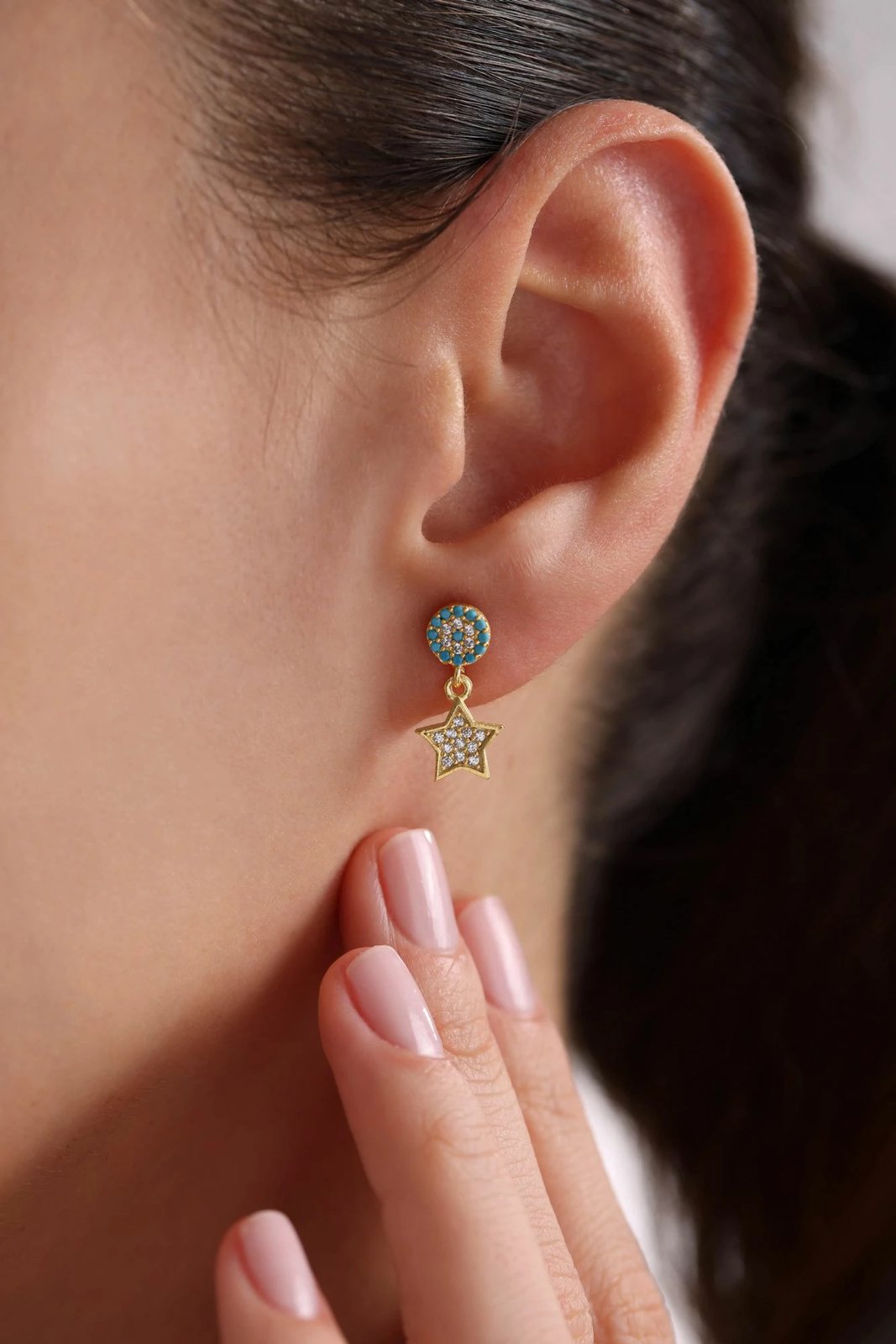 Vathë argjendi Jumeon, ngjyrë ari dhe tyrkiz, NRZ999976