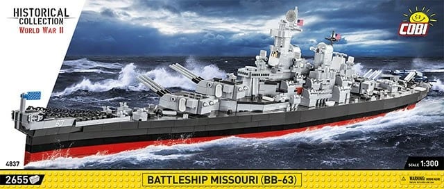 Set blloqesh Cobi Klocki Battleship Missouri BB-63, 2655 pjesë, Historical Collection Set blloqesh Cobi Klocki Battleship Missouri BB-63, 2655 pjesë, Historical Collection
