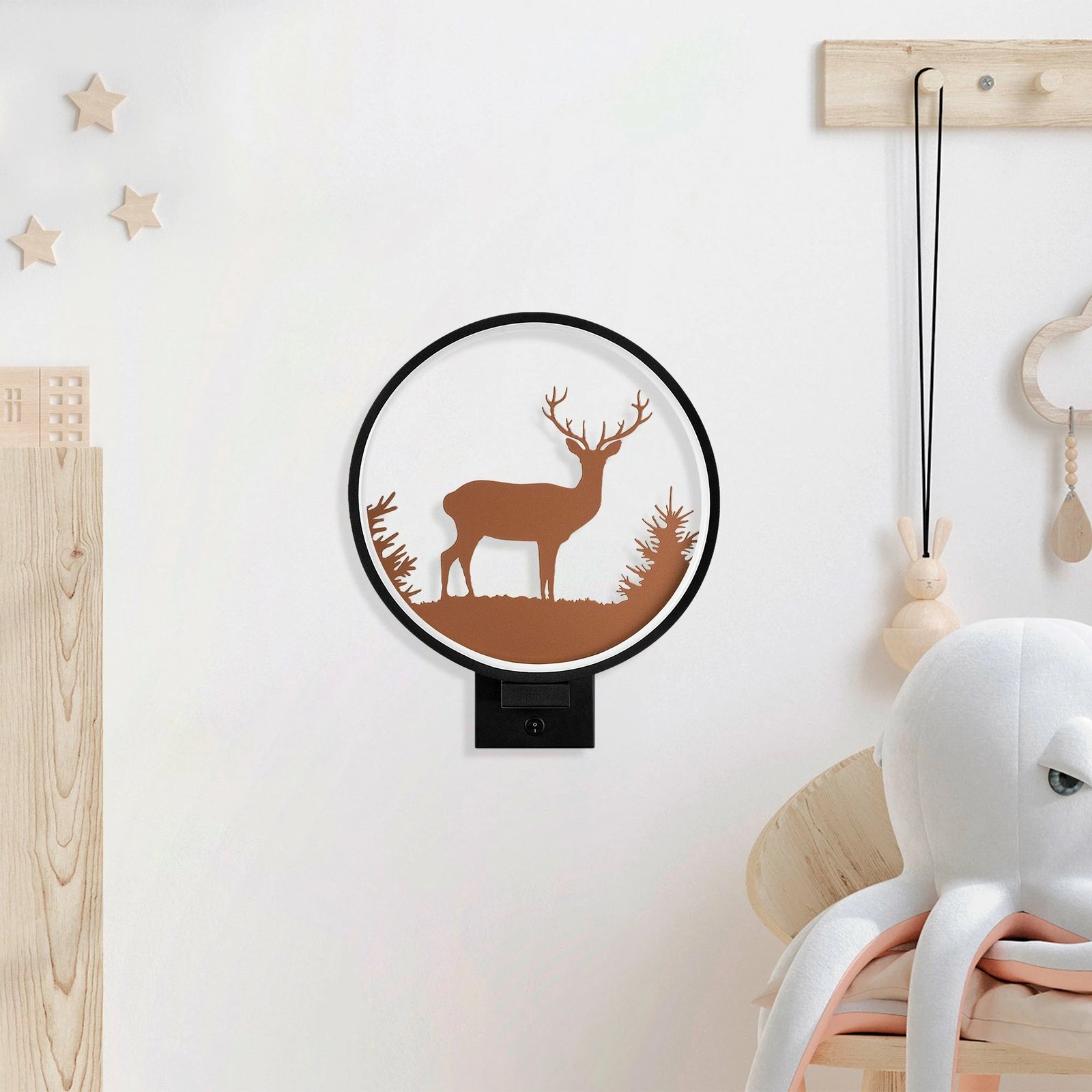 Llambë muri Opviq, XMAS23, ngjyrë e zezë dhe bakri