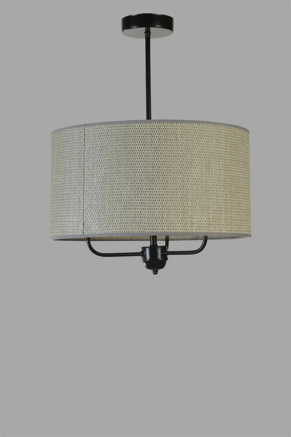 Llambë tavani Opviq, bambu, 3 llampa, gri dhe e zezë Llambë tavani Opviq, bambu, 3 llampa, gri dhe e zezë