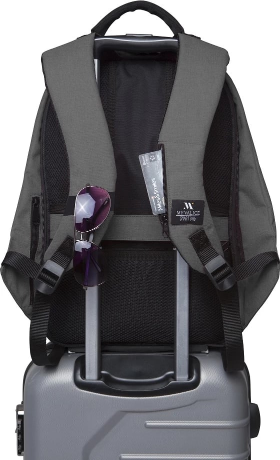 Çantë shpine për laptop, ngjyrë gri, Zoozie Bags, 2754
