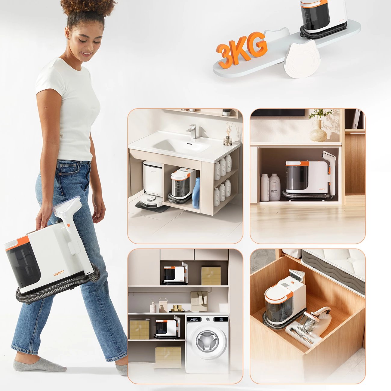 Pastrues me vakum dhe larje UWANT B200-SE, 12000Pa, 450W, i bardhë