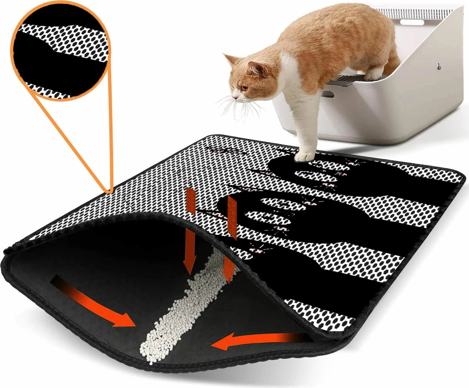 Tapet për rërë mace, shumëngjyrësh, Paws & Whiskers, Nrszn0225, 45x60cm