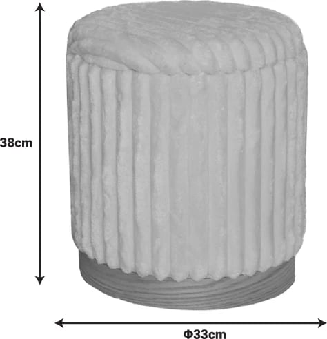 Set karrigesh Pance Inart, pëlhurë boucle, ngjyrë bezhë dhe bardhë