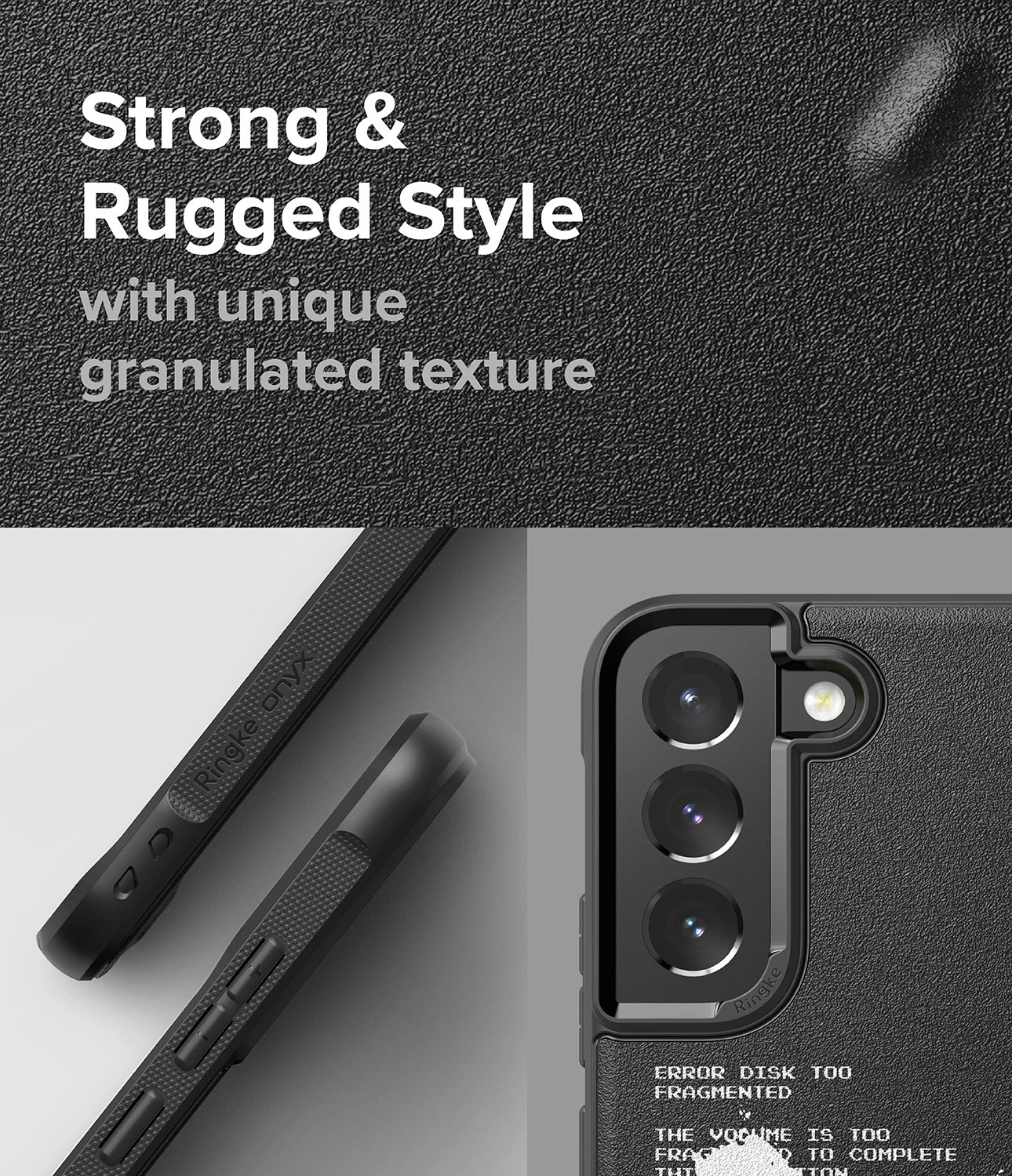 Mbështjellës Ringke Onyx Design për Samsung Galaxy S22+, i zi