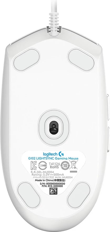 Maus Logitech G102 LIGHTSYNC, 8000 DPI, i bardhë