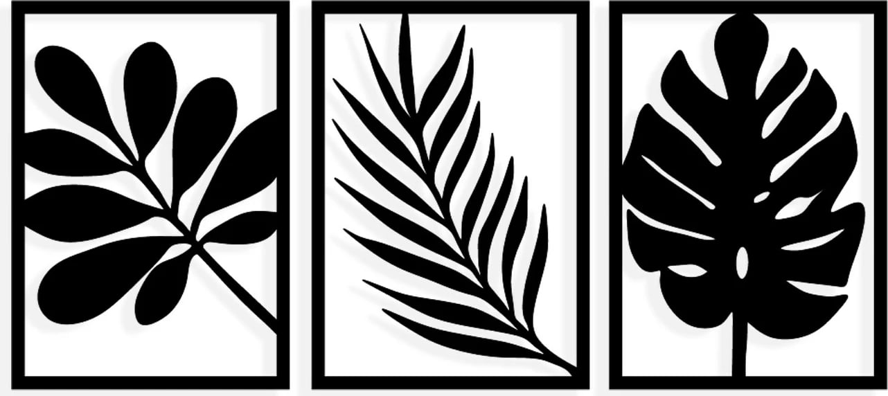 Aksesor muri dekorativ prej metali, Wallity, Cincuenta, ngjyrë e zezë, 104x46cm