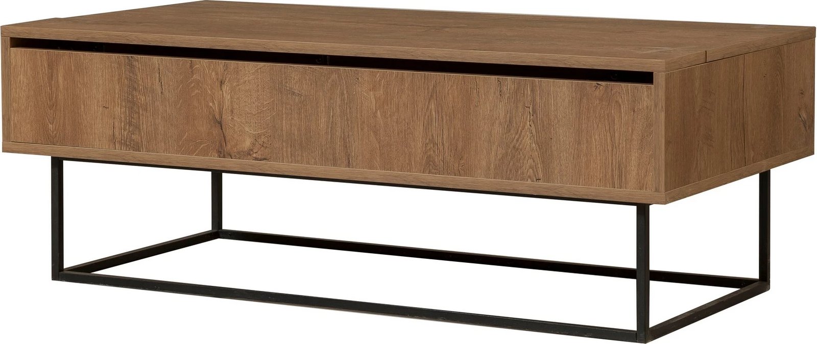 Set mobiljesh për dhomë dite, ngjyrë arre dhe e zezë, Skye Decor, Laxus Takım 18