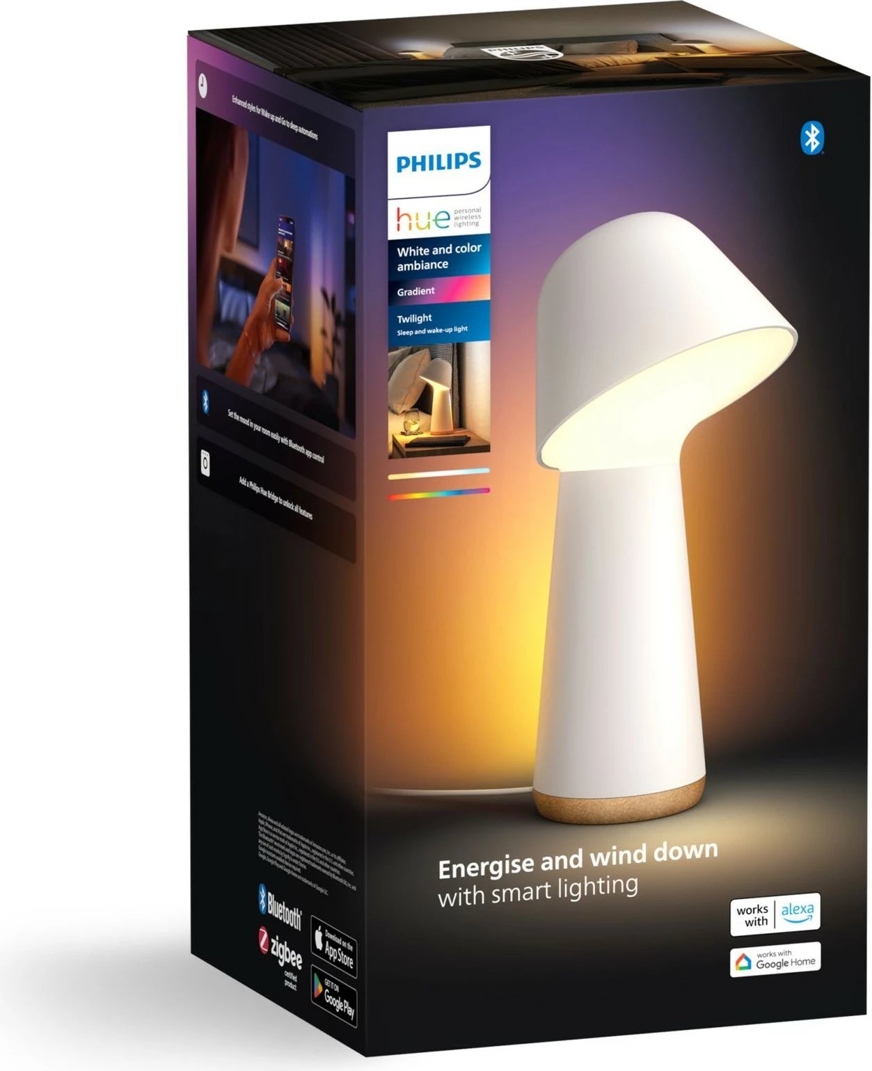 Dritë tavoline Philips Hue, LED, e bardhë, plastike, IP20