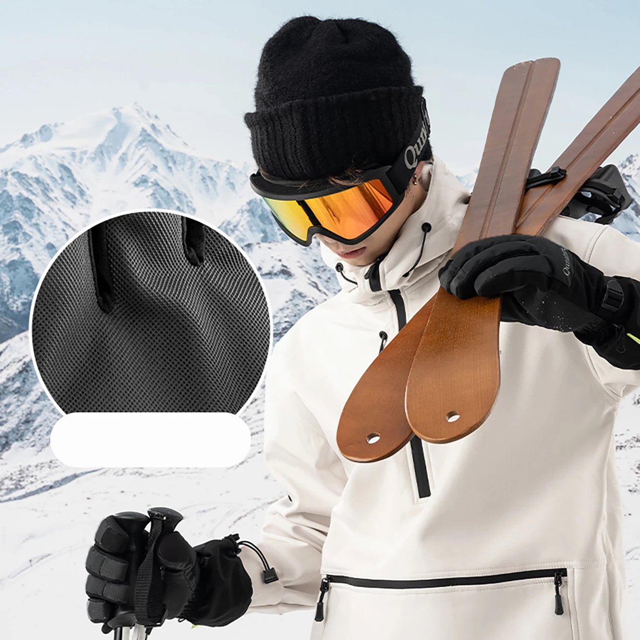 Doreza ski Qunature Finger Style, M, e zezë