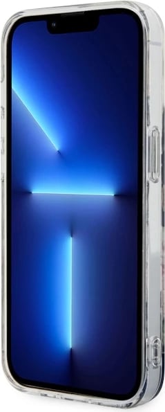 Mbështjellës Guess GUHMP14LHCFWSK për iPhone 14 Pro 6.1", Flower MagSafe, zi