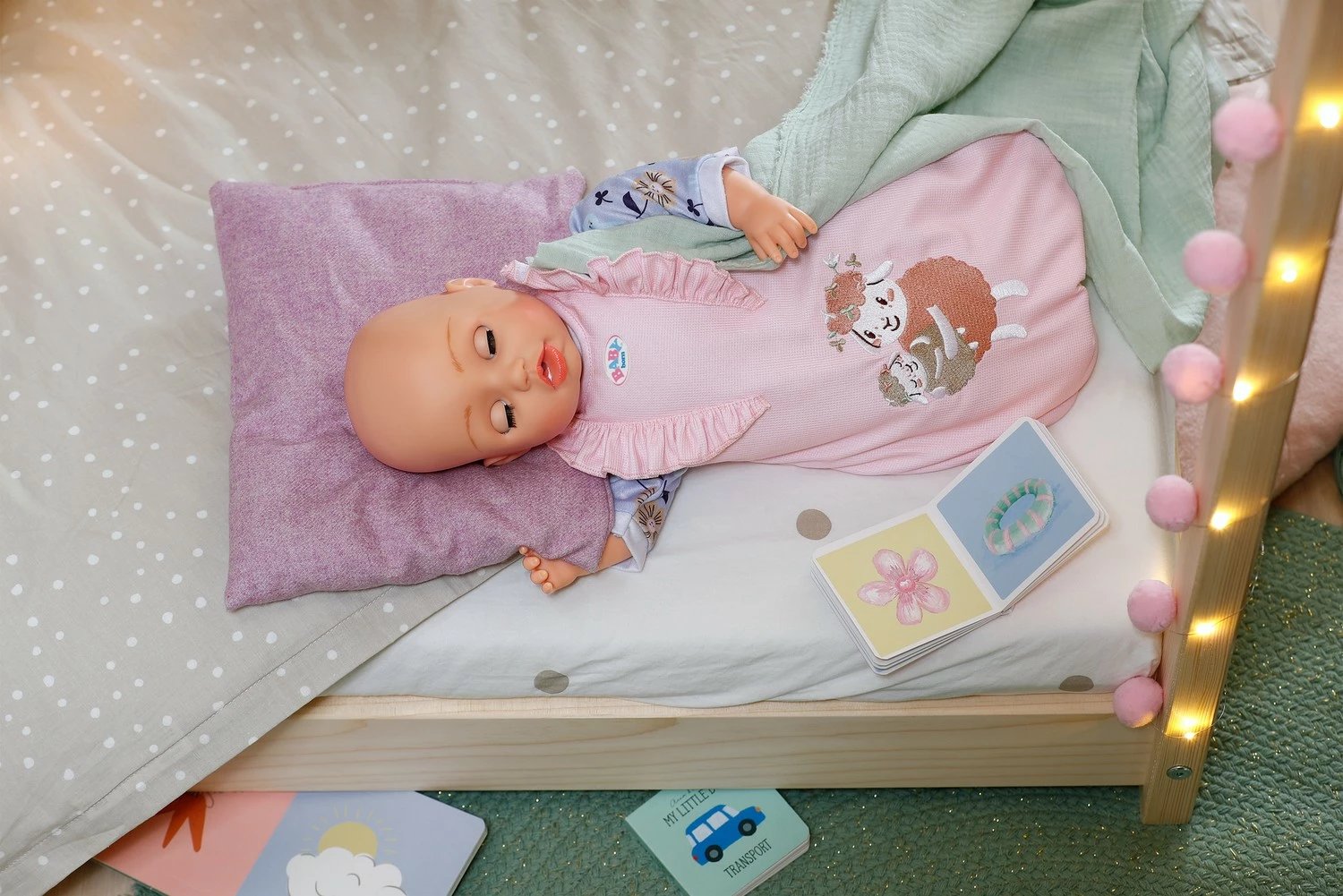 Thes gjumi për kukull, Baby Born 837924-116725, për kukulla 36–43 cm, rozë