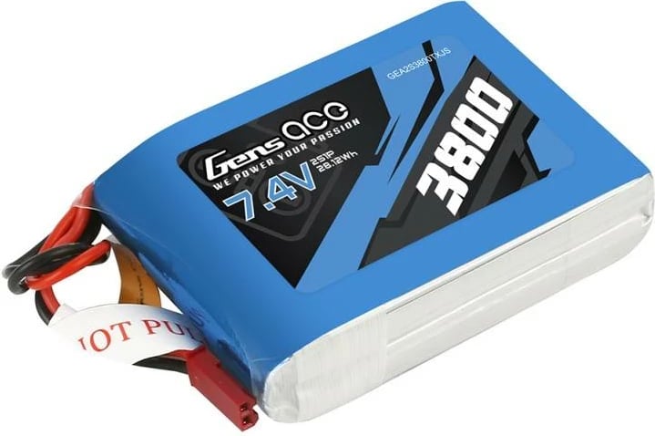 Bateri Gens ace GEA2S3800TXJS 3800mAh 7.4V LiPo, për Taranis Q X7, Blu