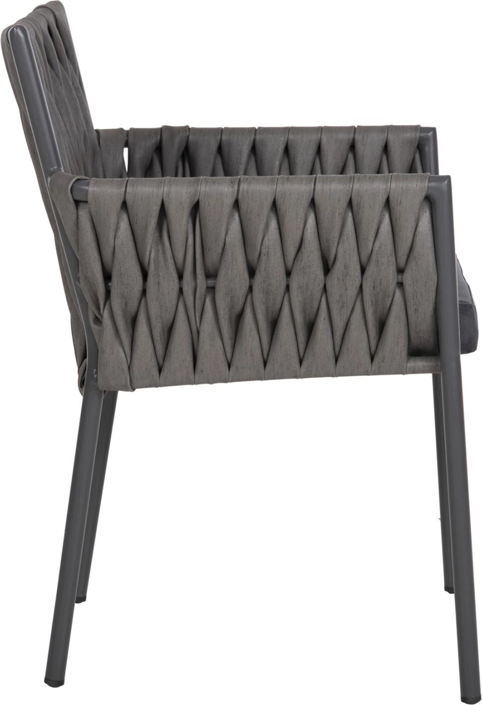 Karrige alumini MARTIN FH5564.12, kornizë antracit dhe ratan sintetik antracit, 56x56x80H cm