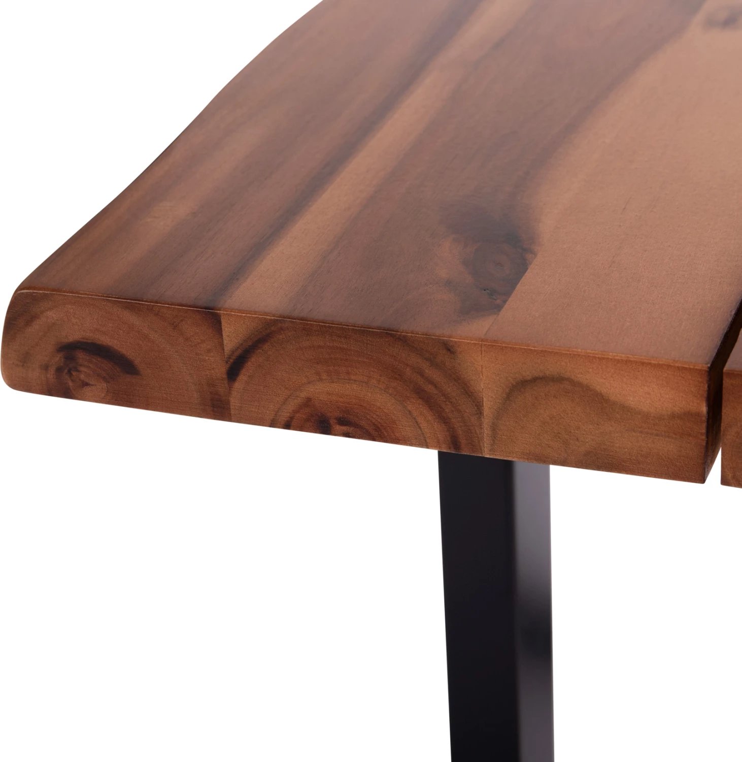 Tavolinë ngrënieje për jashtë, dru akacie, këmbë metalike, FRIGGO FH6297.01, 160x80x77cm