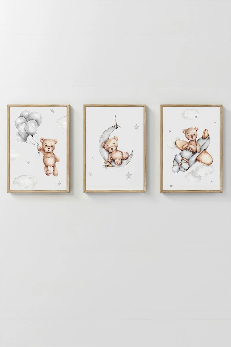 Pikturë dekorative me kornizë, 3 copë, Wallity, Artcerceve15