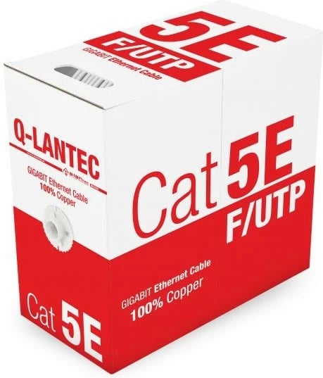 Kabllo rrjeti Q-LANTEC Cat 5E F/UTP, 305m, 100% bakër, Gri