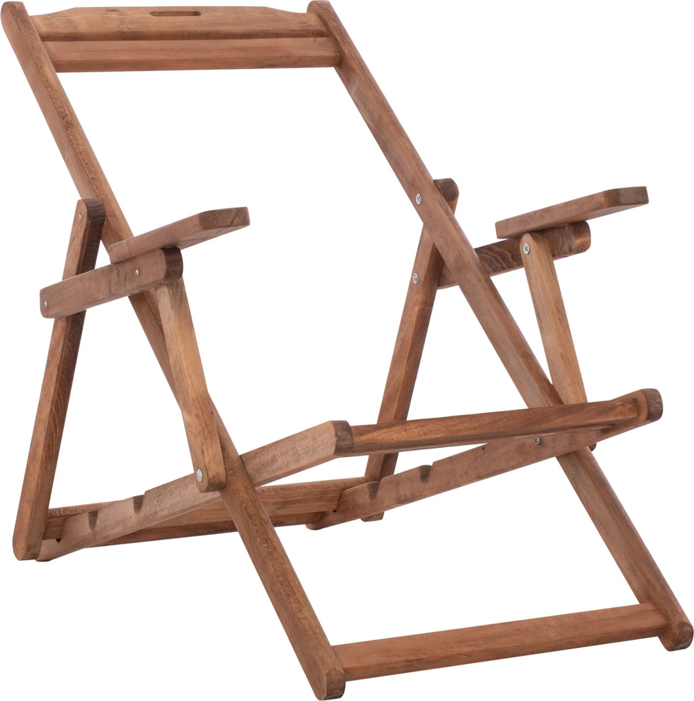 Karrige lounge Limnos me krah, ngjyrë arre, FH5799.01, 62.5x97x105 cm