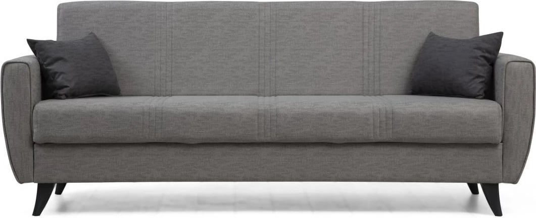 Krevat-sofë 3 vendësh Zaden, ngjyrë gri e çelët