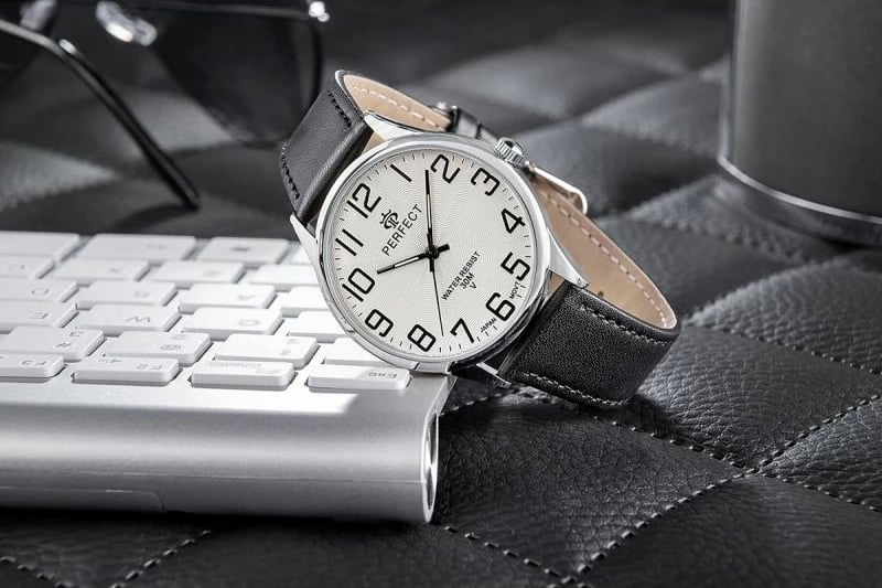 Orë dore për meshkuj PERFECT GXB452-03, e zezë