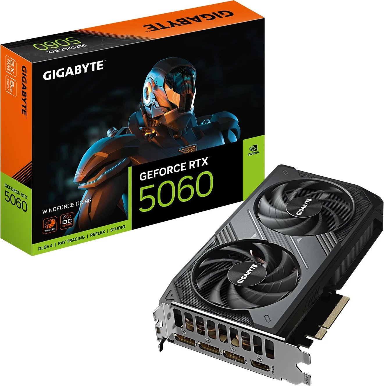 Kartela Grafike Gigabyte RTX 5060 WINDFORCE OC 8G - 8GB - GDDR7 - 128-bit