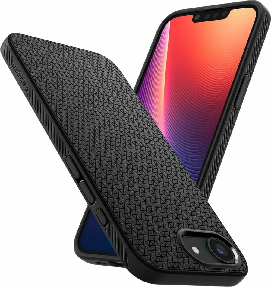 Mbështjellës Spigen Liquid Air për iPhone 16e, i zi mat