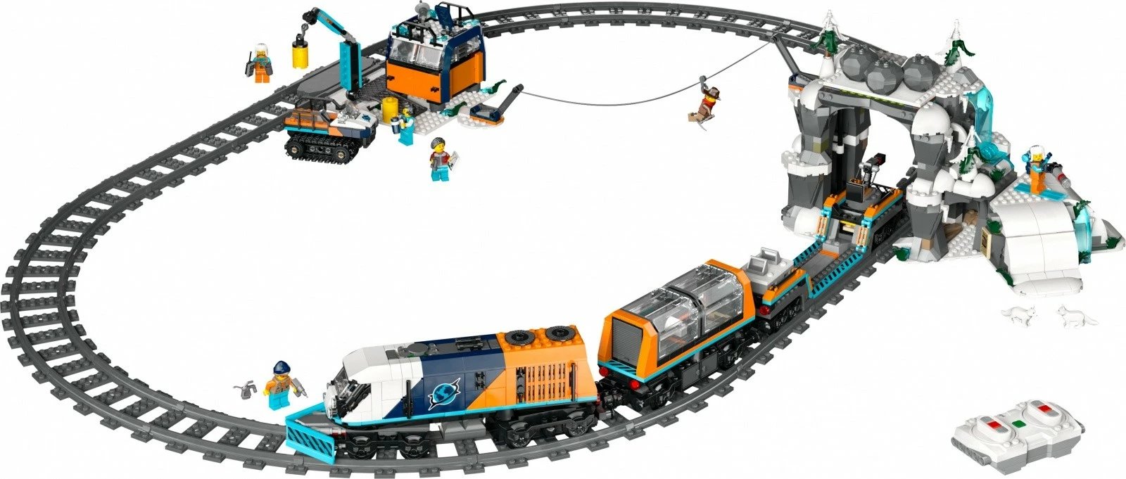 Set lodrash LEGO City Arctic Explorers' Polar Express 60470, 1517 pjesë, për fëmijë 7+
