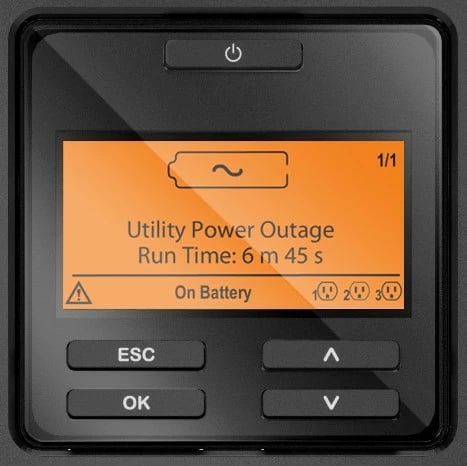 UPS APC Smart-UPS On-Line SRT3000RMXLI, 3000VA, 8x C13 & 2x C19, rackmount, Double-conversion (Online), 3 kVA, 2700 W, Sine, 100 V, 275 V