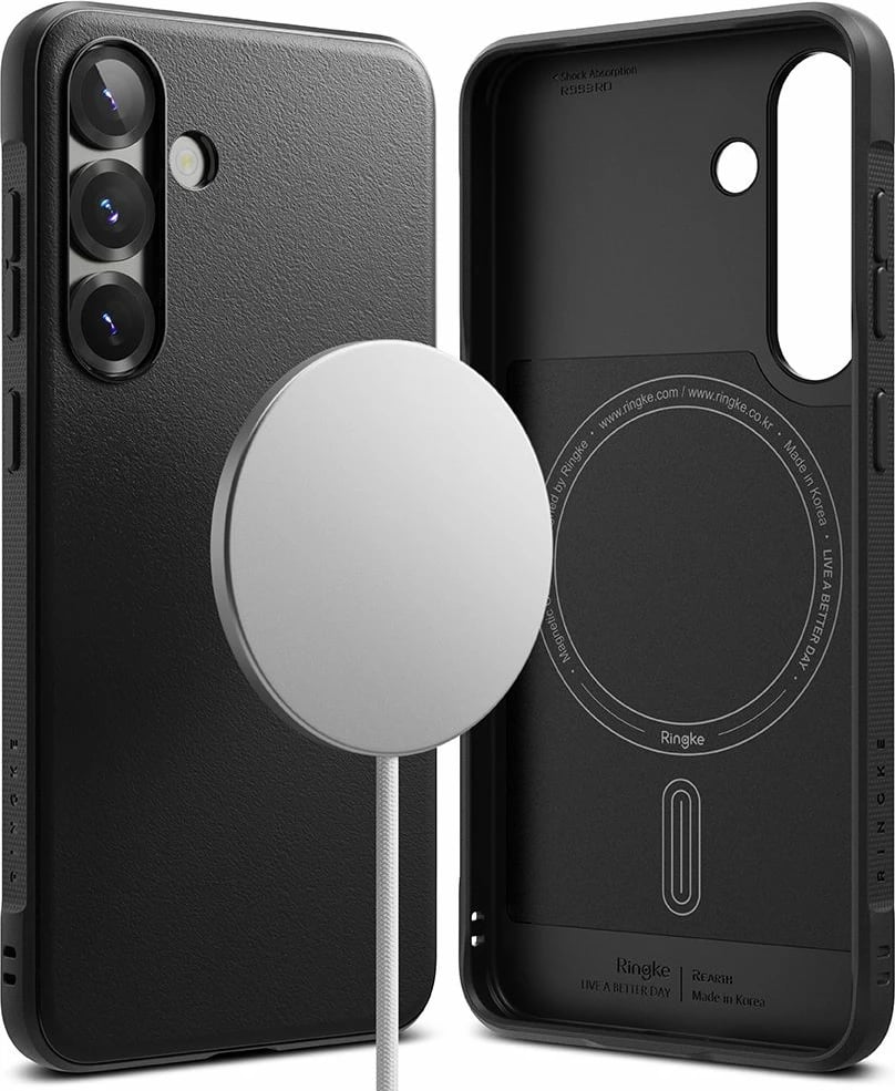 Mbështjellës Ringke Onyx MagSafe për Samsung Galaxy S25, i zi