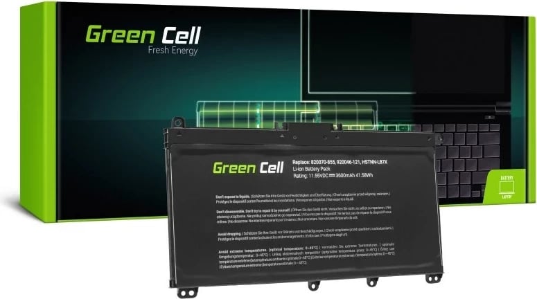 Bateri Green Cell HP145 për notebook, e zezë