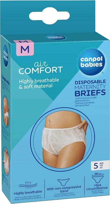 Të brendshme të disponueshme pas lindjes Canpol Babies M për femra, 5 copë
