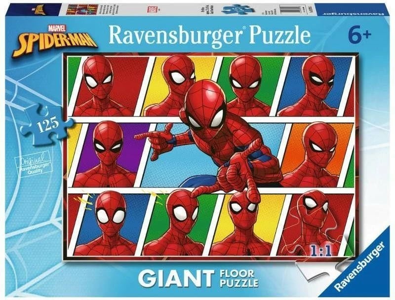 Puzzle gjigant Spider-Man Ravensburger, 125 pjesë, 70x50cm, për fëmijë