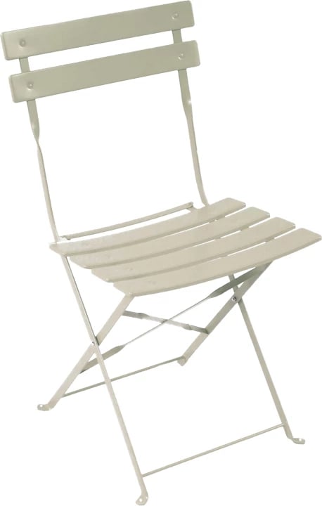 Tavolinë me karrige për terasë, set 3 copë, metalike, palosëse, ngjyrë bezhë, Φ60x71cm