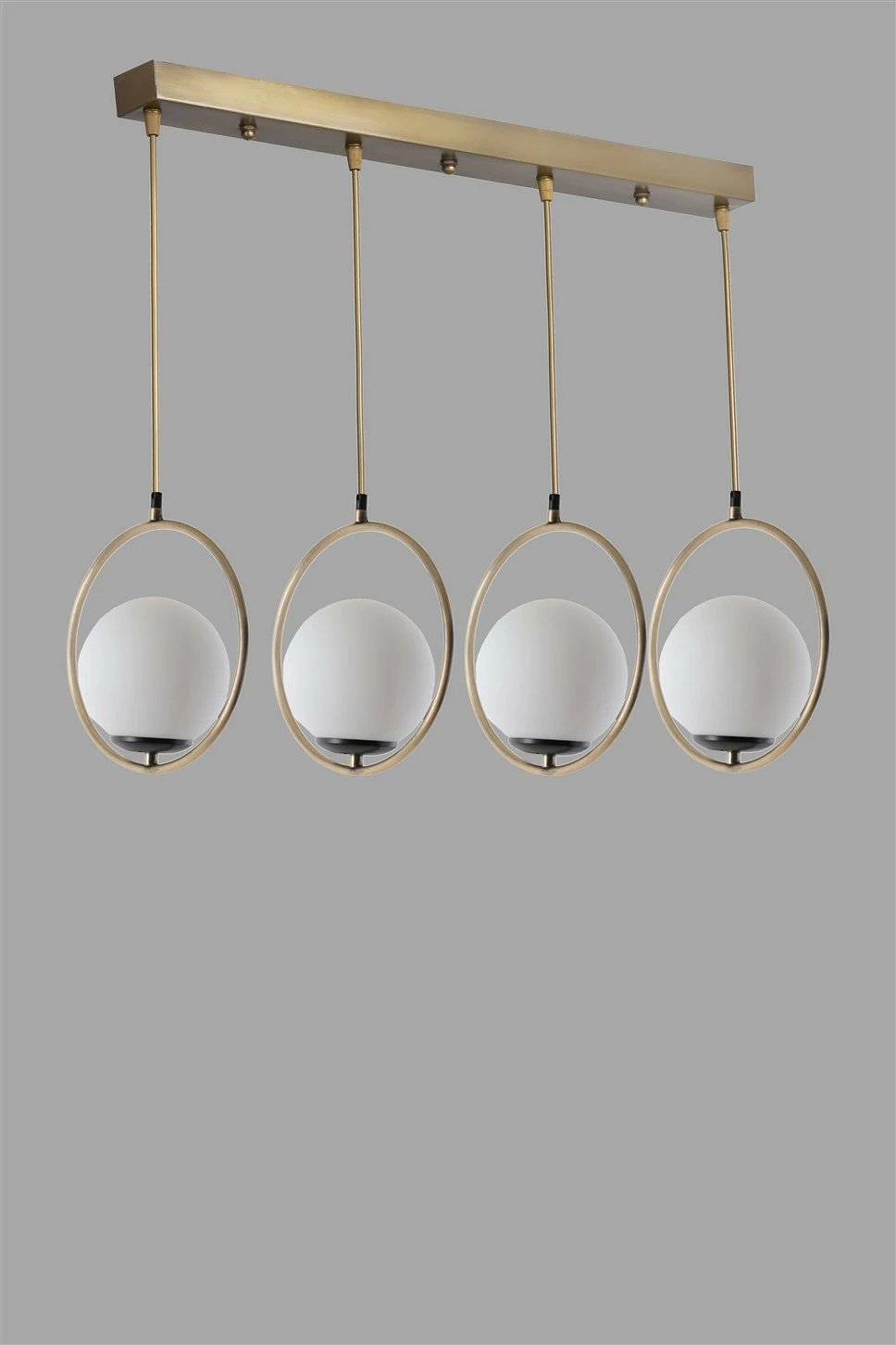 Llambë tavani Opviq, Ring 4-sh, xham i bardhë, bakër, sarkit