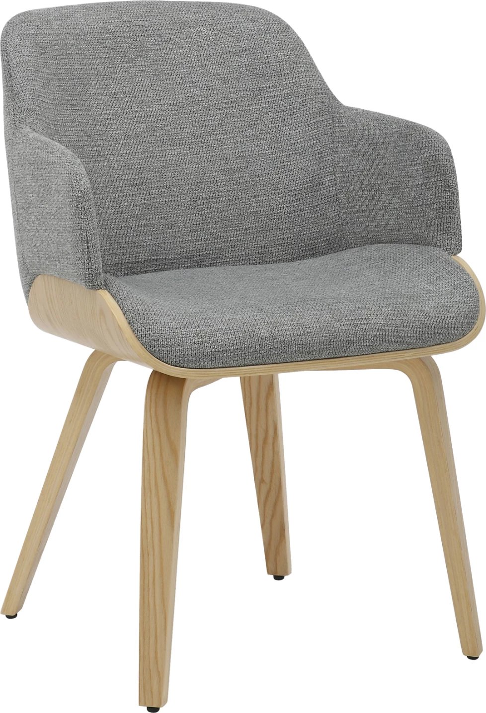 Karrige për tavolinë PRIETO FH9989.01, kornizë prej druri, pëlhurë gri, 54.5x44x89.5H cm