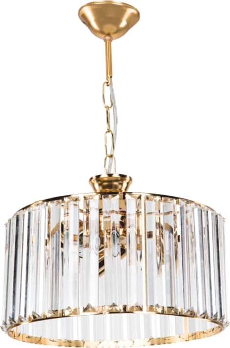 Dritë tavani 3 llampa PWL-0979 E27 ari-xham D30x45cm