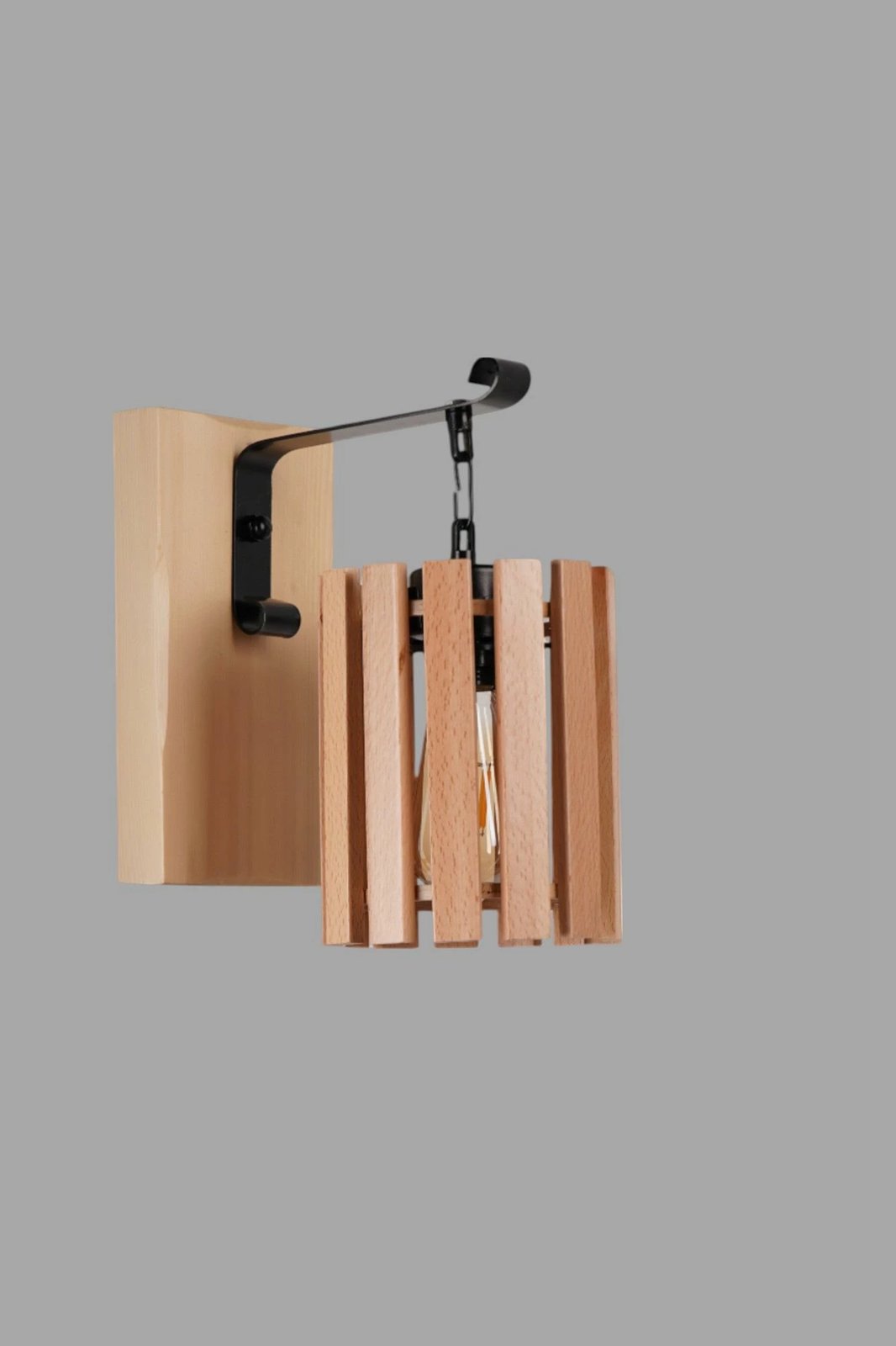 Llambë muri Opviq, dru lisi, e zezë, 9080-2