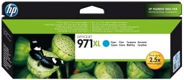 Kartush bojë, HP, 971XL CN626AE, rendiment i lartë XL, 76–92 ml, origjinal, Cyan