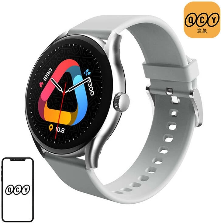 Smartwatch QCY Watch GT, 1.43" AMOLED, 280 mAh, gri