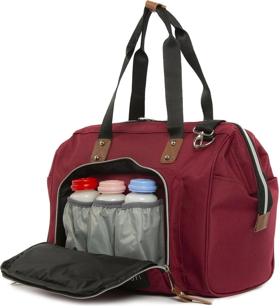 Çantë për pelena, Zoozie Bags, 2154 - 32109, ngjyrë e kuqe e thellë