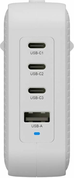 Karikues udhëtimi Targus, 100W, 4 porta USB-C/USB-A, i bardhë