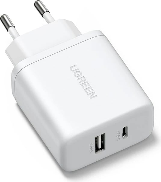 Karikues UGREEN 195063, 20 W, 2 porta (USB-A & USB-C), i bardhë