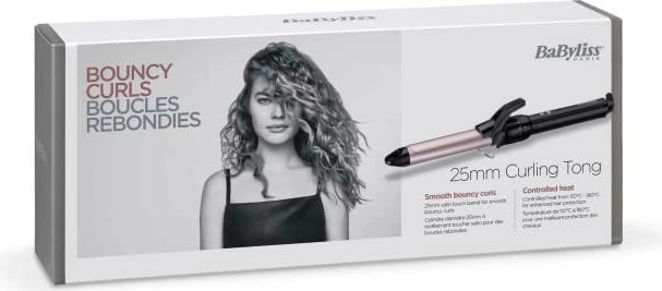 Mashë për kaçurrela, BaByliss C325E Pro 180 25mm, e zezë/ari