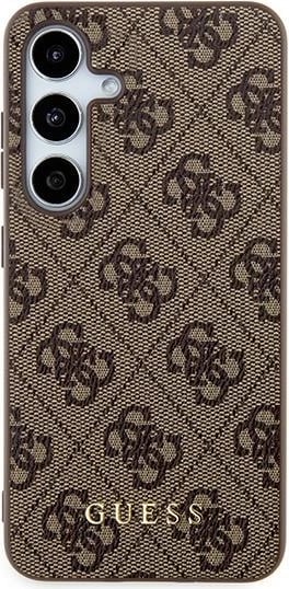 Mbështjellës Guess 4G Metal Gold Logo për Samsung Galaxy S24, Kafe Mbështjellës Guess 4G Metal Gold Logo për Samsung Galaxy S24, Kafe