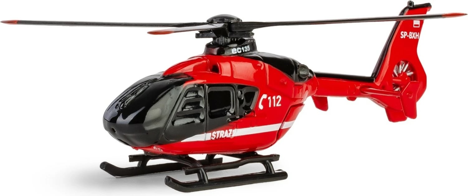 Helikopter lodër Daffi AIRBUS H135, model zjarrfikës, 1:100, Kuq