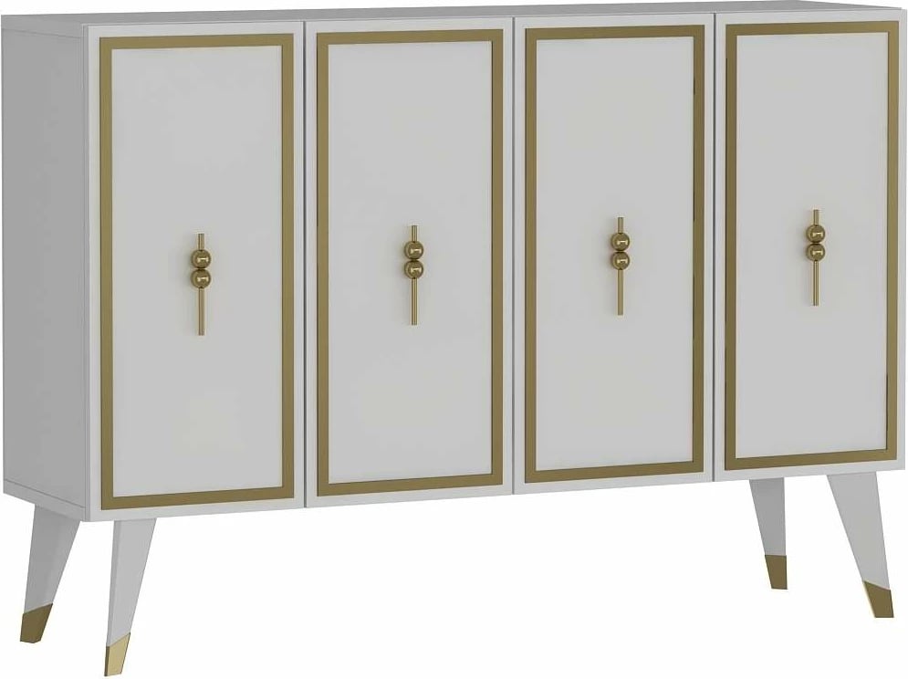 Konsol Skye Decor, e bardhë, ari, 8172KM-32