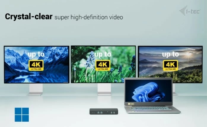 Kasë portesh i-tec C31INTGTRI4KDOCPD, 100W, e zezë