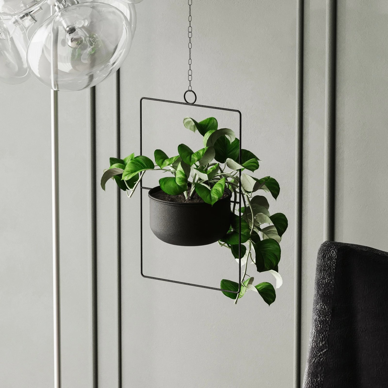 Vazo dekorative Aberto Design, parvaz, e zezë