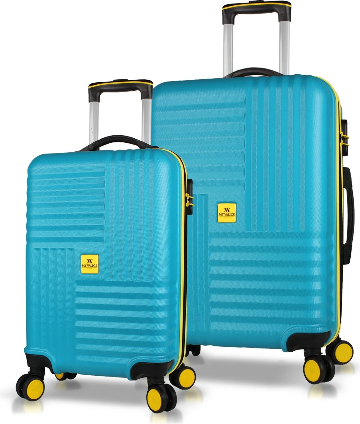 Set valixhesh (2 copë), ngjyrë turquoise, Zoozie Bags, 8272