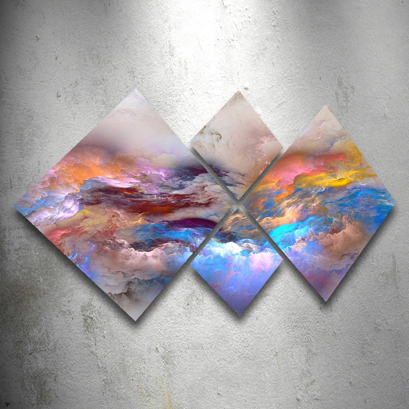 Pikturë dekorative MDF, shumëngjyrëshe, 4 copë, 4MDF298644545